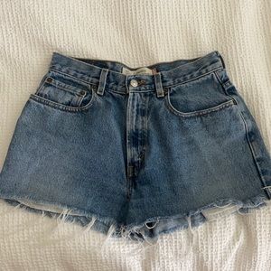 LEVI denim shorts! These used to be jeans and were cut to make shorts! Size 4!